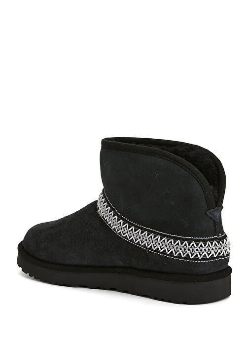 Classic Mini Crescent Siyah Kadın Süet Bot - Görsel 4