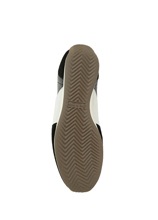 Retro Siyah Beyaz Kadın Deri Sneaker - Görsel 6