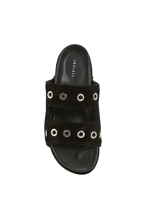 Siyah Kadın Deri Terlik - Görsel 5