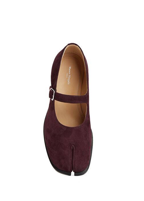 Tabi Bordo Süet Mary Jane Babet - Görsel 5