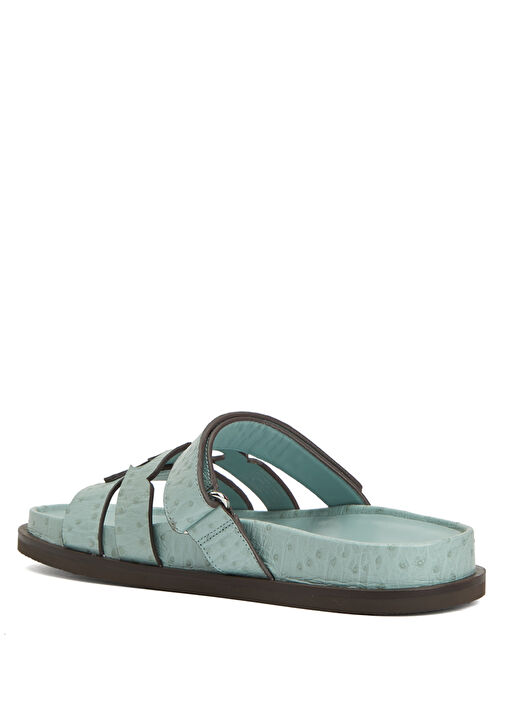 Mavi Kadın Deri Terlik - Görsel 4