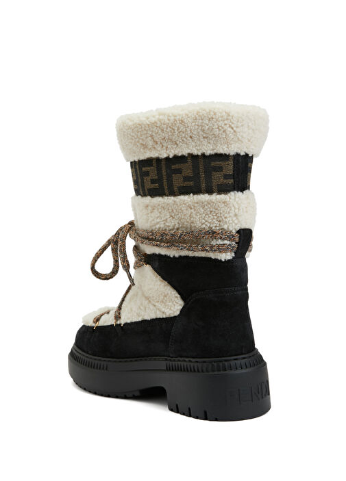 Beyaz Logo Detaylı Kadın Kar Botu - Görsel 4