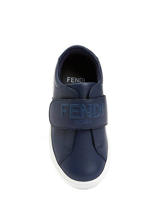 Mavi Logolu Unisex Çocuk Deri Sneaker - Görsel 5