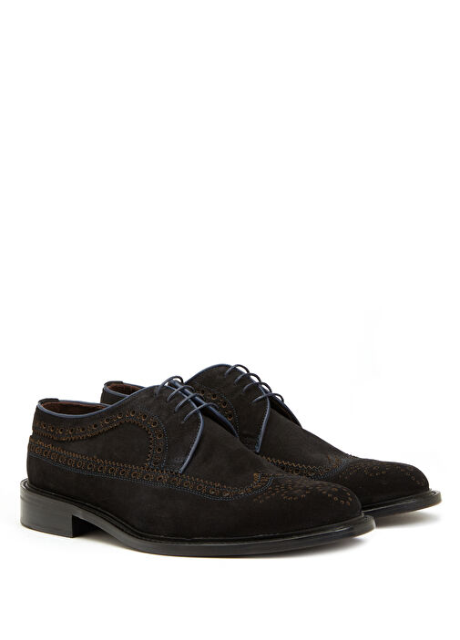 Erkek Süet Deri Lacivert Ayakkabı - Görsel 3