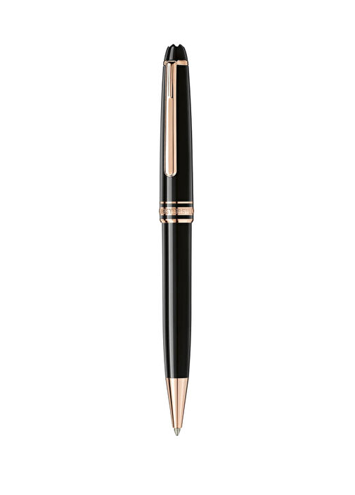 Montblanc Siyah Erkek Meisterstück Rose Gold-Coated Tükenmez Kalem