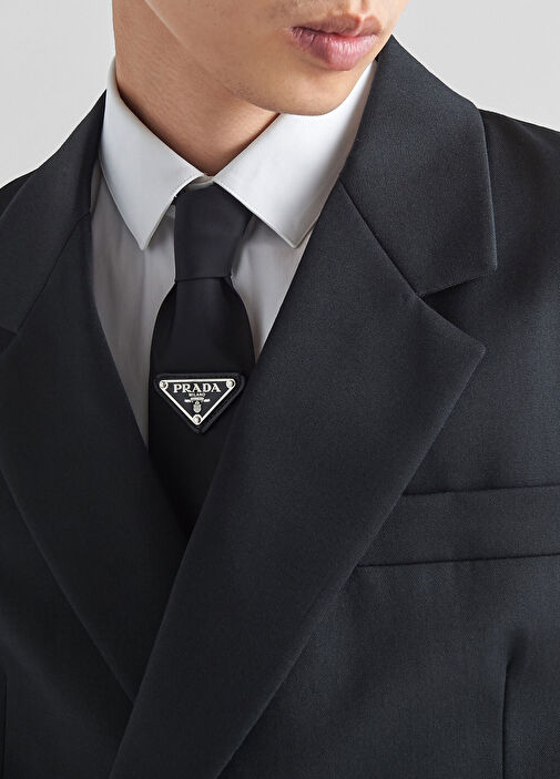 Black Prada Black Men Black Re-Nylon Men's Tie 1908039 | Beymen