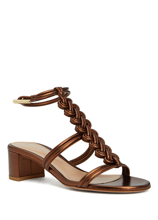 Capua Bronz Kadın Deri Sandalet - Görsel 3