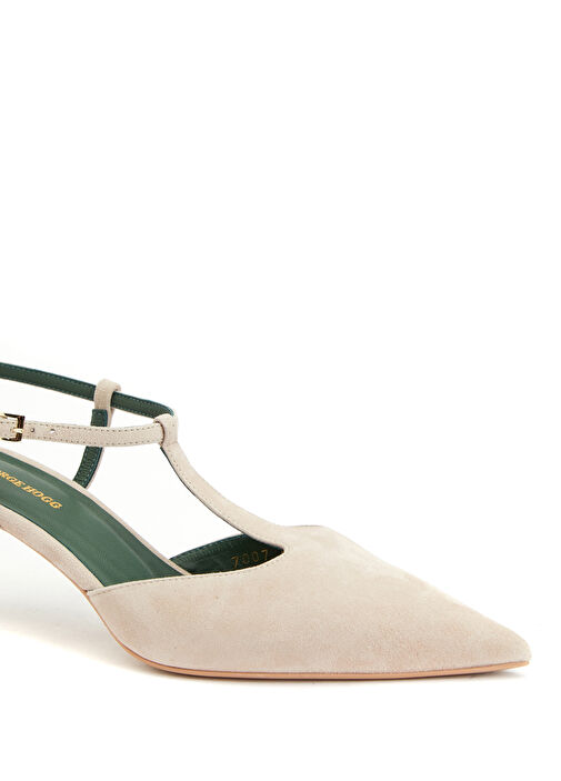 Nude Süet Topuklu Ayakkabı - Görsel 7