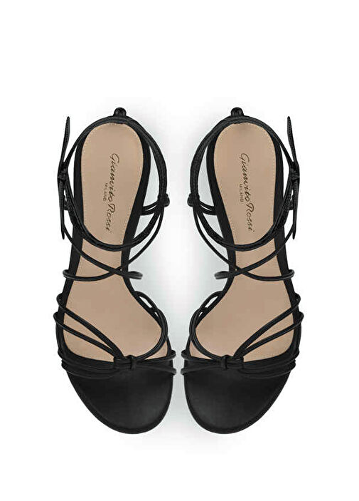 Nebula Siyah Kadın Deri Sandalet - Görsel 4