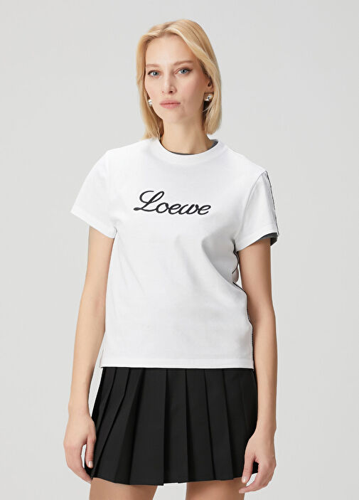 Loewe Beyaz Kadın Beyaz Logolu T-shirt 1884182 | Beymen