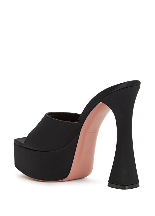 Dalida Siyah Kadın Deri Terlik - Görsel 4