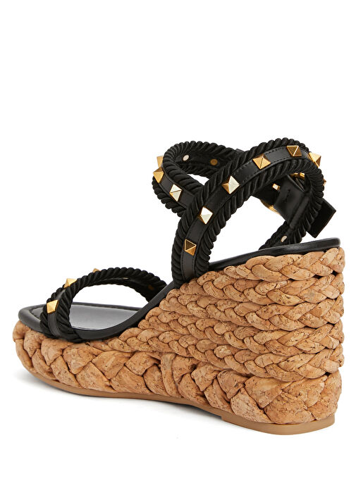 Siyah Kadın Deri Espadril - Görsel 4