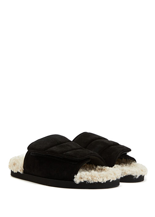 Siyah Kadın Süet Terlik - Görsel 3