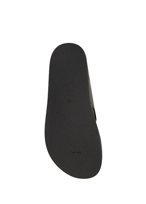 Siyah Kadın Deri Sandalet - Görsel 6