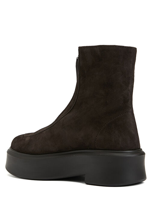 Koyu Kahverengi Kadın Süet Bot - Görsel 4