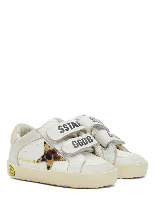 Old School Edt Beyaz Çocuk Deri Sneaker - Görsel 3