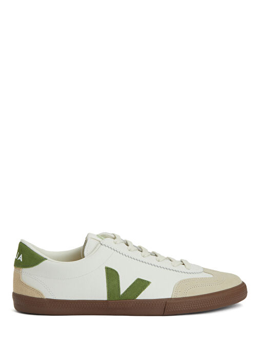 Volley O.T. Beyaz Yeşil Erkek Deri Sneaker - Görsel 2