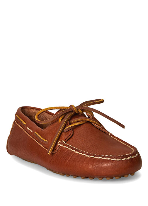 Koyu Kahverengi Kadın Deri Loafer - Görsel 3