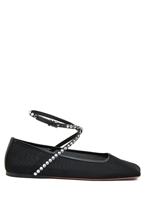 Ane Mesh Crystal Siyah Kadın Babet - Görsel 2