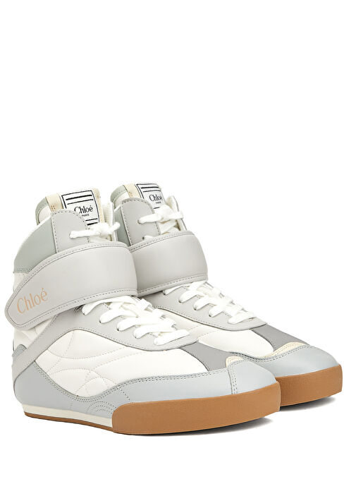 Kick Beyaz Gri Kadın Deri Sneaker - Görsel 3