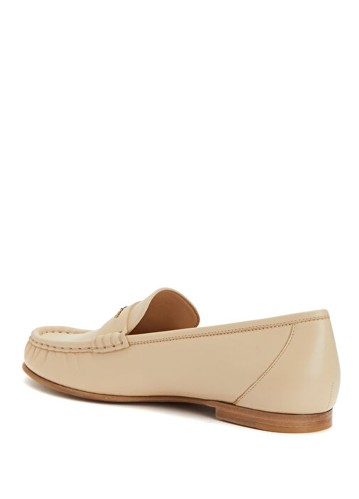 Bej Kadın Deri Loafer - Görsel 4