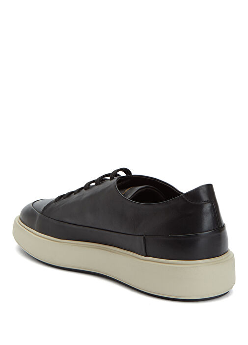 Siyah Erkek Deri Sneaker - Görsel 4