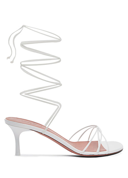 Beyaz Kadın Deri Sandalet - Görsel 2