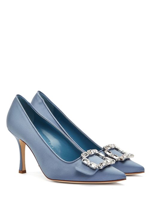 Manolo Blahnik Mavi Kadın Hangisi Mavi Saten Stiletto 1917646 | Beymen