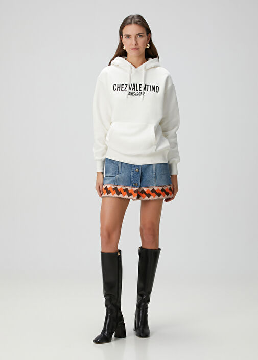 ヴァレンティノ Valentino Chez Hoodie Valentino - Chez Valentino White Hoodie