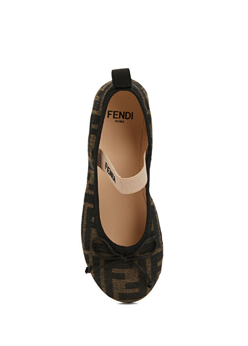 Kahverengi Logo Desenli Kız Çocuk Babet - Görsel 5