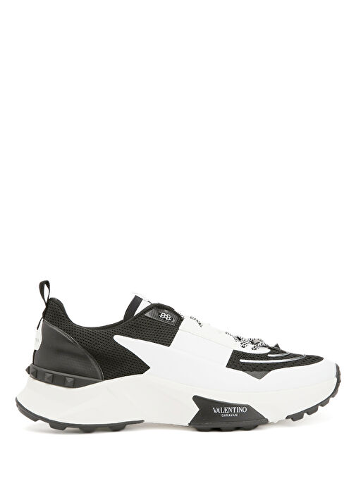 True Act Siyah Beyaz Erkek Deri Sneaker - Görsel 2