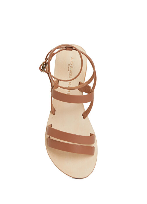 Mika Taba Gladyatör Deri Sandalet - Görsel 5