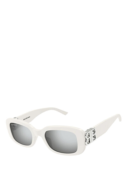Balenciaga White Rectangular Form Women's Sunglasses