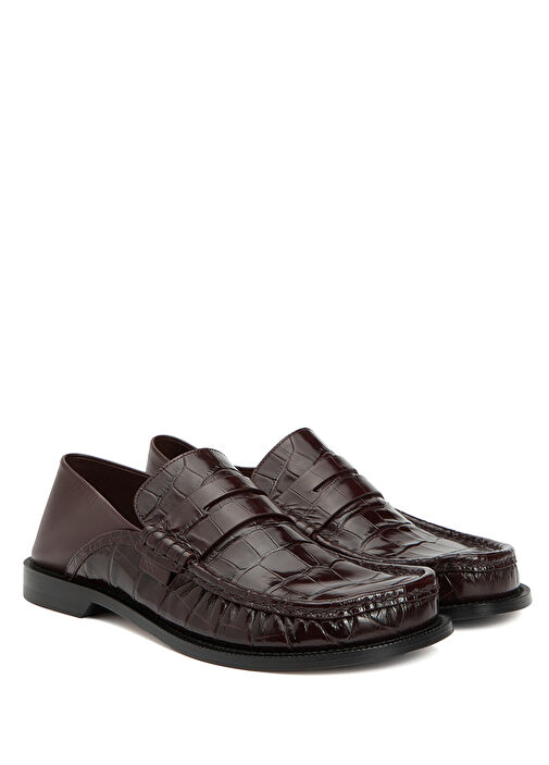 Campo Bordo Kadın Deri Loafer - Görsel 3