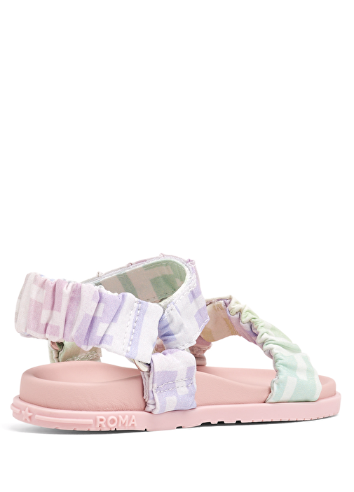 Colorblocked Desenli Kız Çocuk Sandalet - Görsel 3