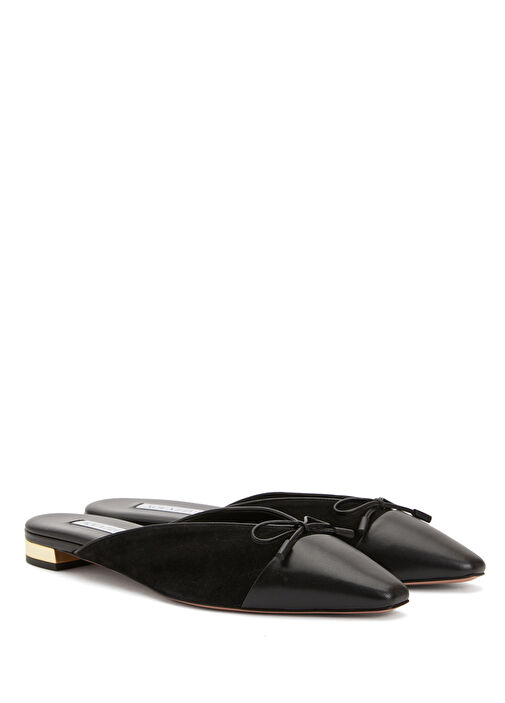 Gioia Siyah Deri Kadın Terlik - Görsel 3