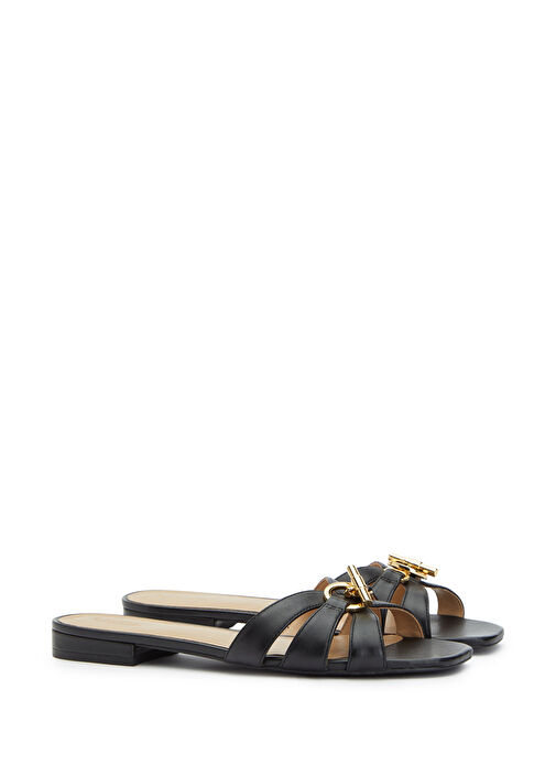 Blaike Siyah Kadın Deri Terlik - Görsel 3