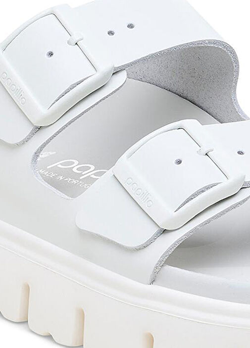 Arizona Chunky EXQ Beyaz Kadın Deri Terlik - Görsel 7