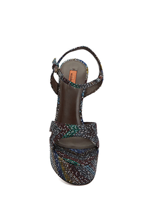 Çok Renkli Platformlu Kadın Sandalet - Görsel 5