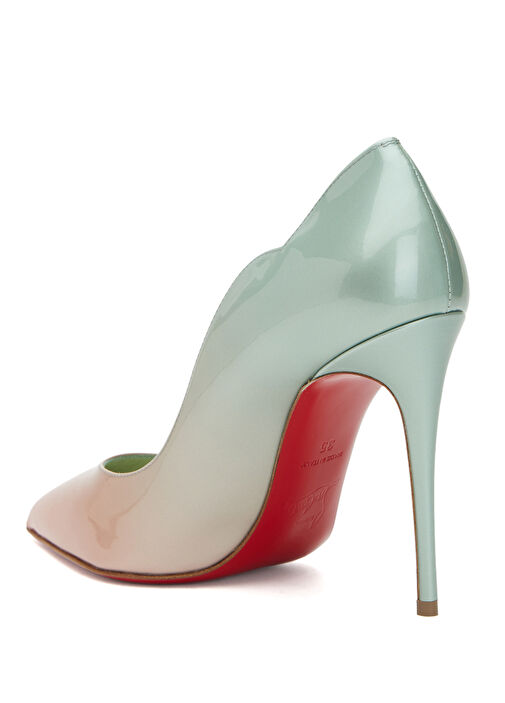 Hot Chick Mercan Turkuaz Deri Stiletto - Görsel 4