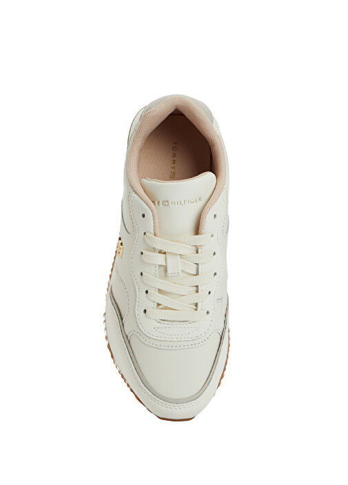 Runner Beyaz Kadın Deri Sneaker - Görsel 5