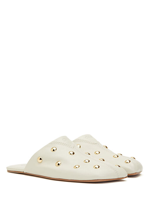 Chloe Ekru Chloe Deri Kadın Terlik