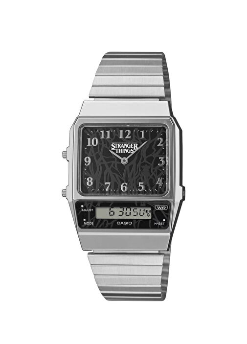 Casio Gri Kadın AQ-800EST-1ADR Retro Gri Çelik Unisex Kol Saati
