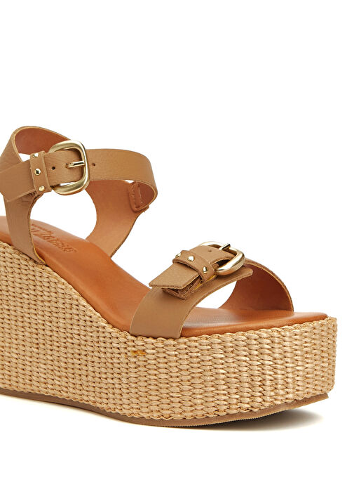 Taba Kadın Deri Sandalet - Görsel 7