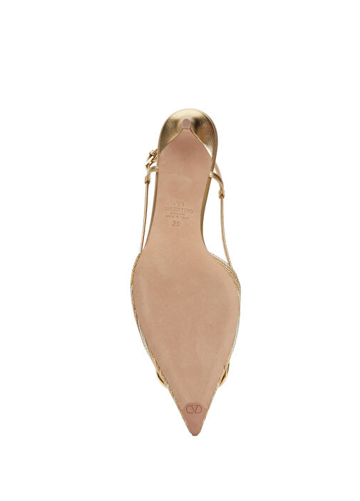 VLogo Gold Silver Topuklu Ayakkabı - Görsel 6