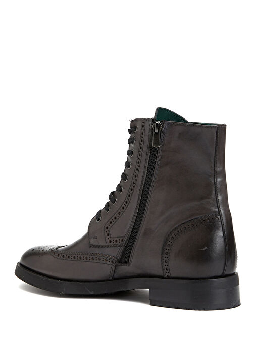 Antrasit Erkek Deri Bot - Görsel 4