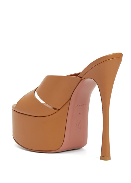 Salma Nude Kadın Deri Terlik - Görsel 4