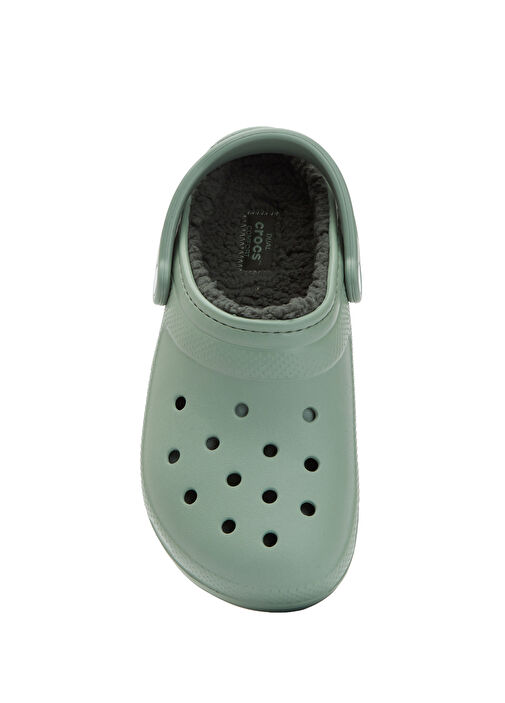 Classic Lined Haki Kadın Terlik - Görsel 5