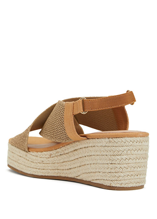 Kahverengi Kadın Hasır Espadril - Görsel 4
