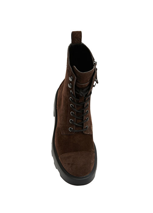 Koyu Kahverengi Kadın Süet Bot - Görsel 5